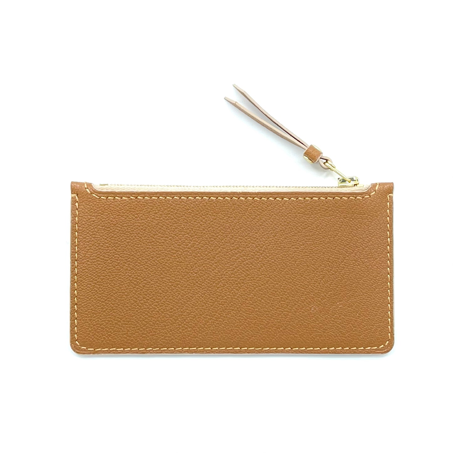 Zipped Zipper Wallet (Golden Brown)